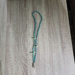 Cute aqua fish lanyard